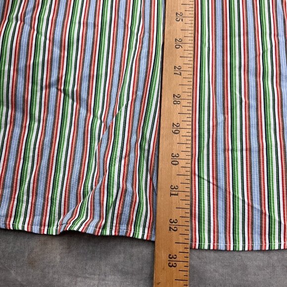 Polo Ralph Lauren Shirt Men 17.5 XLarge Red Green Stripe Regent Classic Fit - Picture 8 of 10